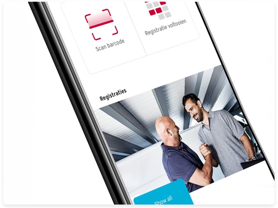 vepSCAN alkalmazás kezdőképernyője